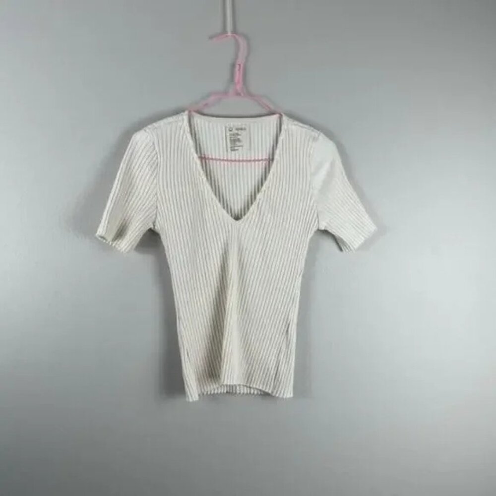 For Days Re-New Ribbed V Neck Short Sleeve - Picture 2 of 5